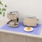 Silicone Dish Drying Mat for Multiple Usage,Easy clean,Eco-friendly,Heat-resistant Silicone Mat for Kitchen Counter or Sink,Refrigerator or Drawer Liner Light Purple 4XL 32 inches x 18 inches