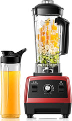 Blender for Smoothies, Powerful Smoothie Blender, Countertop Blenders for Kitchen with 68Oz. Pitcher & 20Oz. Portable Cup, BPA-Free, Red