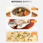 STOBAZA 20cm Steamer Basket Stainless Steel Steam Rack Trivet, Steamer Grid Compatible with Instant Pot Pressure Cooker