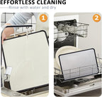 AceFly Stainless Steel Cutting Board, Dishwasher Safe Double Sided 316 Stainless Steel & Wheat Straw Cutting Board for Meat, Scratch Resistant & Non Toxic Chopping Board,Large Size 16" X 11"