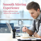 Prestee Plastic Coffee Stirrers, 2000ct, 5" - Plastic Straws, Drinks and Coffee Stir Sticks, Cocktail Swizzle Sticks, Disposable Stir Stick, Drinking Straws for Cocktails (Black)