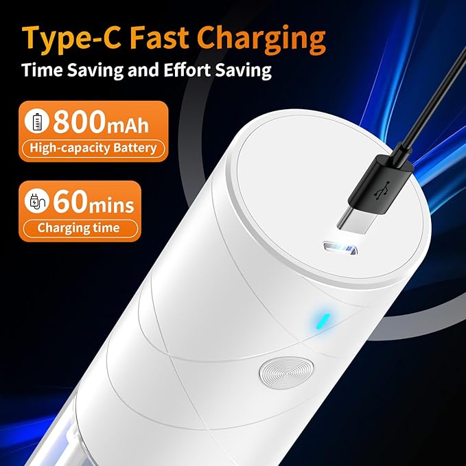 2Pack Electric Salt and Pepper Grinder Set USB Rechargeable with Warm LED Light, Adjustable Coarseness Lidaop Large Capacity Automatic Salt Pepper Mill Grinder for Kitchen, Restaurant, Outdoor, White