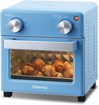 5-in-1 Air Fryer Toaster Oven Combo, 8.5 QT Air Fryer Convection Toaster with Fast Preheat, Air Fry, Bake, Grill, Broil, Heat, Blue