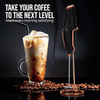 Zulay Kitchen Executive Series Luxury Gift Milk Frother with 4 Duracell Batteries – Handheld Electric Foam Maker for Coffee, Lattes & Hot Chocolate – Deluxe Finish, Ultimate Gift for Coffee Lovers