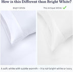 2-Pack Luxury Queen Sheet Sets - 400 Thread Count 100% Cotton Sateen - Extra Soft, Breathable & Cooling Sheets, Wrinkle Resistant, 2 Sets of Deep Pocket Bed Sheets - Antique White