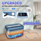 Cordless Electric Lunch Box,100W Self Heating Lunch Box,5 Cups Calentador De Comida Portatil,Multi-Mode Automatic Heating,Suitable For Office/Outdoor Use,Comes With An Insulated Bag And Utensils