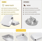 Aluminum Foil Pan with Lids, Heavy Duty Disposable Aluminum Baking Pans, 14.57"×10.63" Steam Table Pans for Cooking, Heating, Storing, Prepping Roasting and Chafing (15 Pack Silver w/Lids)