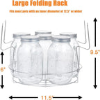 Stainless Steel Canning Pot with Rack and Lid, Large Water Bath Canner, Full Home Canning Supplies Starter Kit (20.5 Quarts, Red)