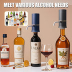 Electric Wine Dispenser, Aerator, Vacuum Wine Pump with Touch LED Display, Wine Temperature Monitor, One Touch Automatic Wine Pourer with USB Rechargeable, Gifts for Men & Women Wine Lovers (Black)