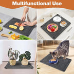 Stone Drying Mat for Kitchen Counter, Large Stone Dish Drying Mat Foldable Diatomaceous Earth Water Absorbing Mat for Dishes Bottles Cups Match Any Countertop