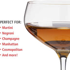 Spiegelau Prefect Coupette Cocktail Glasses, Coupe Martini Glasses, Stemmed Drinkware, European Crystal, Drinkware Glass Set of 4, 8.3 oz.