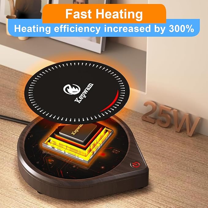 Coffee Mug Warmer for Desk, Smart Coffee Warmer with Touch Tech & Light, Coffee Cup Warmer with Gravity Sensor & Auto Shut Off, Candle Warmer Plate - Ideal Gifts for Dad and Mom