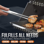 16 Inch long Kitchen Tweezers - 2 Pack large Tweezer Tongs for Cooking, Heavy Duty Stainless Steel Heat Resistant 600°F Food tweezers, Dishwasher safe