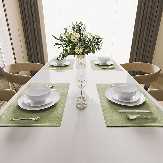 Yoshy 12-Piece White Embossed Mesh Bone China Dinnerware with Lightweight Durable Chip Resistant Design Service for 4