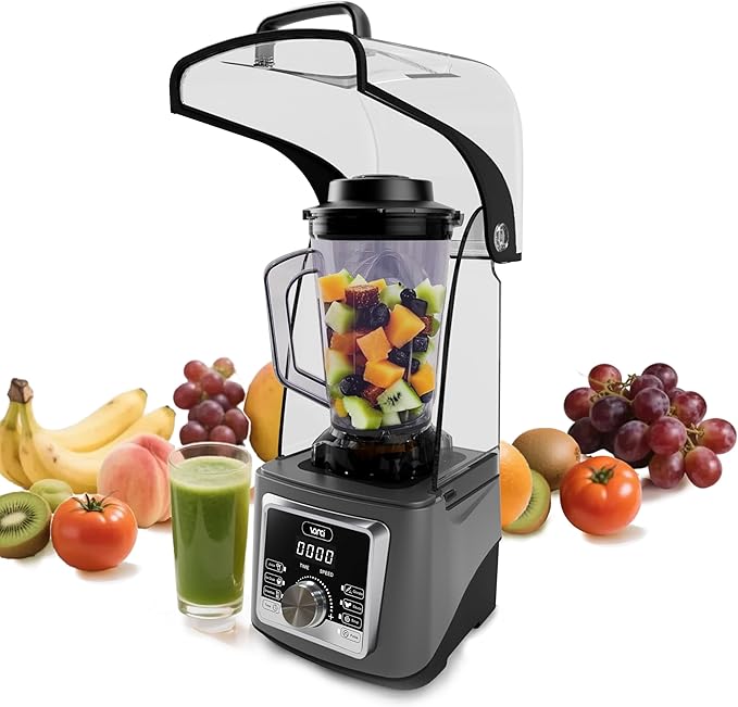 VONCI 2200W Commercial Blender With Sound Enclosure, 135OZ Large Capacity Quiet Blender For Smoothies, Heavy Duty Industrial Blenders For Restaurant, Perfect For Kitchen, Ice Crush, Milk Shake, Fruits