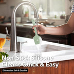 di Oro Living Silicone Spatula Set - Rubber Kitchen Spatulas for Baking, Cooking, Mixing - 600°F Heat-Resistant & BPA Free Silicone Scraper Spatulas for Nonstick Cookware - Dishwasher Safe (3pc, Sage)