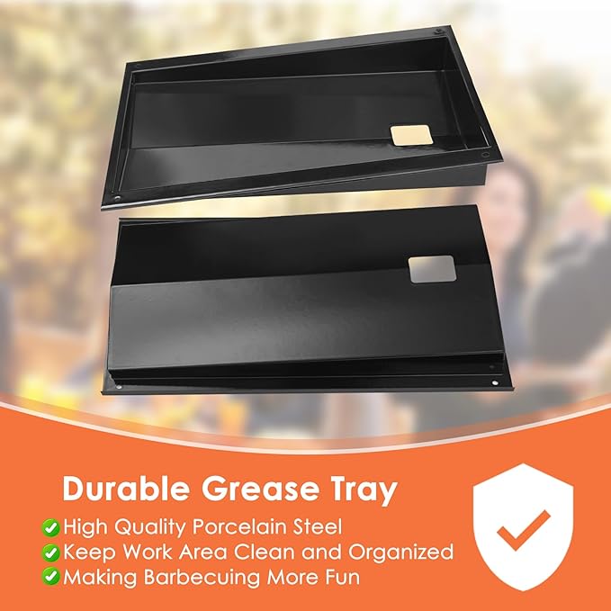 62757 Grease Tray for Weber Genesis 300 Series, Drip Pan Tray for Genesis S310 S320 S330 E310 E320 E330 Drip Pan Grease Tray for Weber Genesis 300 with Up Front Controls