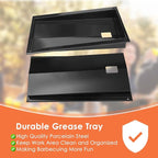62757 Grease Tray for Weber Genesis 300 Series, Drip Pan Tray for Genesis S310 S320 S330 E310 E320 E330 Drip Pan Grease Tray for Weber Genesis 300 with Up Front Controls