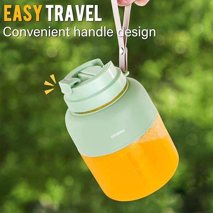 Portable Smoothie Blender for Smoothies & Shakes 43oz 1300ML USB Charging Cordless Powerful Blades Blending Portable Juice Cup Blender for Small Ice Fruit Vegetable Crush Kitchen Gym Outdoor