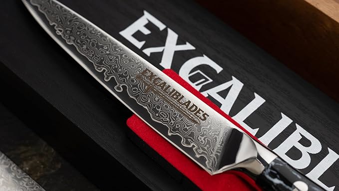 Utility Knife 6 Inch – VG-10 Damascus Stainless Steel, Razor Sharp, Full Tang, Ergonomic G10 Handle – Multipurpose Kitchen Knife for Meat, Vegetables, Fruits – Durable, Dishwasher Safe