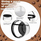 Maxdot 4 Packs Reusable Coffee Filters for Mr. Coffee 4-5 Cup Replacement Nylon Mesh with Handle 2.8 x 3.1 x 2 Reusable Filter Basket Fits Most Coffeemakers and Brewers Universal