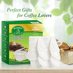 Aussen Disposable Coffee Paper Filters Replacement Kerig Filter Fit All Keurig Single Serve Filter Brands Compatible with Reusable Single Serve Pods Keurig Coffee Maker (White with Lid, 200pcs)