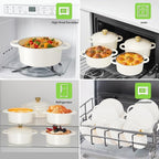 YUTANN Mini Dutch Oven 13oz Enamel Cast Iron Casserole for Single Portions, Oven Safe & PFAS-Free, Ideal for Small Bakes, Eggs & Snacks