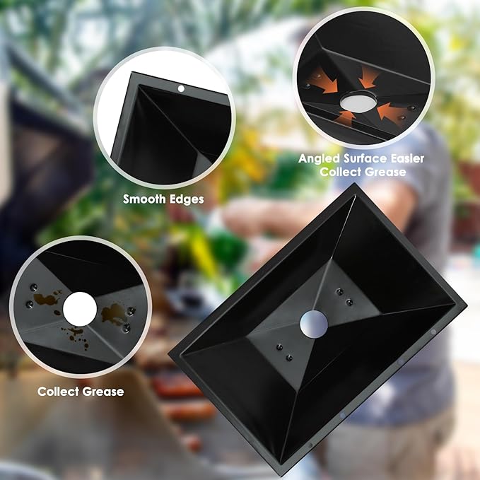 99250 Grease Tray for Weber Genesis 1000/2000/3000, Genesis Silver B/C&Gold B/C, Drip Pan Tray Replace for Weber Spirit E-310 E-320 SP-320 Series (2007-2012), Platinum B/C(2005 and Newer)