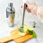 7-Piece Cocktail Shaker Set, Bartender Kit, Home Bar Accessories, Mixing Spoon, Measuring Jigger, Pour Spout, Muddler ，23oz Shaker with Built-in Bartender Strainer，Stainless Steel Bar Set