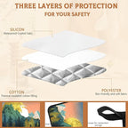 Mountains Sun Nature Scenery Pot Holders Set of 2 Heat Resistant Potholders,Fire Oven Hot Pads for Kitchen Cooking Baking Barbecue