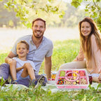 Divided Serving Tray with Lid and Handle, 8 Compartments Snack Box, Portable Platter for Candy Fruits Nuts, Snack Party Entertaining Picnic
