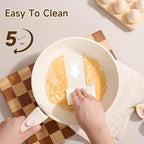 JEETEE Pots and Pans Set Non Stick 19pcs, Kitchen Cookware Sets with Detachable Handle, Induction Nonstick Cookware Set with Removable Handle, Stackable RV Cookware, Oven Safe, PFAS/PFOA Free, Beige