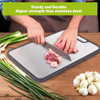 Titanium Cutting Boards for Kitchen - Double Sided with Juice Groove & Non-Slip Feet, Food Grade Chopping Board, Dishwasher Safe & Knife-Friendly (15.2"x10.4")