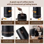 Portable Electric Burr Coffee Grinder with 40 Adjustable Settings, Conical burr coffee grinder, Coffee Bean Grinding Machine with Conical Burr Coffee Grinder 1800mAh Rechargeable for Travel, Home