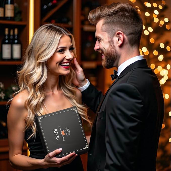 Electric Whiskey Smoker Kit with 6 Flavors Wood Chips, Built-In Lighter Ignites, No Butane Required, Rechargeable Cocktail Drink Smoker Kit, Birthday Bourbon Gifts, Father's Day Gifts for Men-Black