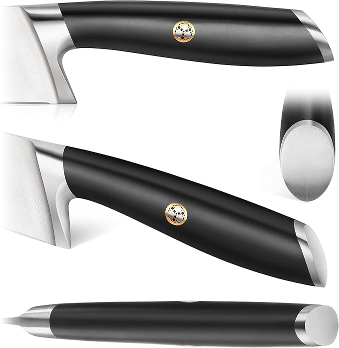 Cangshan L Series 7-Piece Cleaver Knife Block Set, Forged German Steel, Black, 1027112