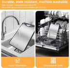Titanium Cutting Board for Kitchen，Suitable for Handling Meat and Vegetables，Cutting Board Double Sided Food Grade，Pure Titanium and Wheat Straw PP，Dishwasher Safe, Easy to Clean, 15.08 * 10.35 Inches