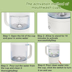 Ozone water cup rechargeable portable mouthwash cup | daily oral care fresh breath 11oz O3 generatorPurification Cup,Home Office Travel brushing teeth,rinsing mouth GlassCupoothbrush Holder