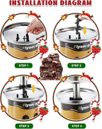 Chocolate Fountain Machine 4 Tiers Cheese Fountain Perfect for Nacho Cheese, Chocolate Sauce, Wedding, Party