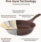 SENSARTE Nonstick Cookware Set 13-Piece, Healthy Pots and Pans Set Kitchen Cooking Set with Stay-Cool Handles, Silicone Utensils and Pot Protectors, PFOA Free