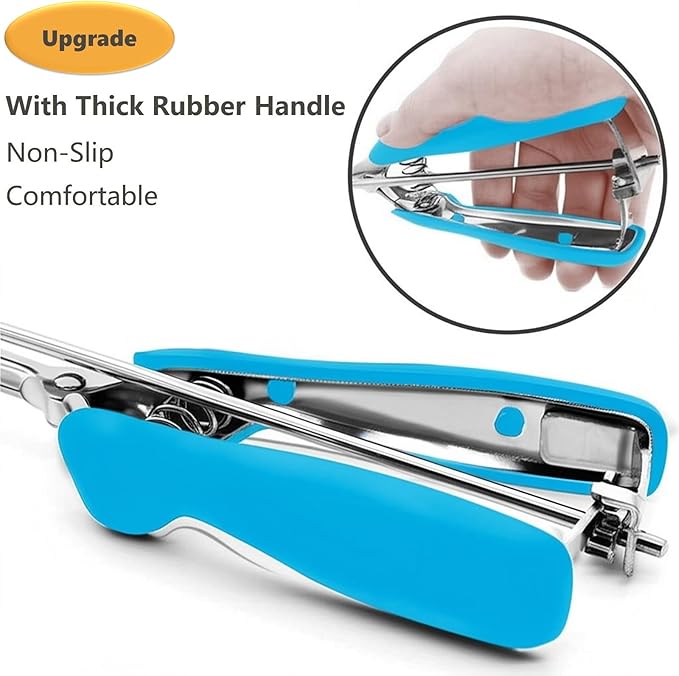 Cookie Scoop Set, 3Pcs Ice Cream Scoop, Cookie Scoops for Baking Set of 3, 18/8 Stainless Steel Cookie Scooper for Baking, Ice Cream Scooper with Trigger Release, Blue Soft Grip Cookie Dough Scoop