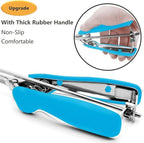 Cookie Scoop Set, 3Pcs Ice Cream Scoop, Cookie Scoops for Baking Set of 3, 18/8 Stainless Steel Cookie Scooper for Baking, Ice Cream Scooper with Trigger Release, Blue Soft Grip Cookie Dough Scoop