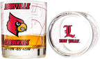 Greenline Goods – University of Louisville Cardinals College Whiskey Glasses (Set of 2), 10 oz – Full-Color Logo + Campus Map