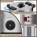 100 Cups Coffee Urn, Commercial Coffee Maker, Dual Wall Stainless Steel Coffee Urn Large Coffee Dispenser Insulated For Catering Business Wedding Party
