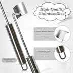 Stainless Steel Corn Peeler Tool with Long Handle - Efficient Corn Kernel Remover for Fresh or Cooked Corn - Easy Grip Cob Stripper and Shucker for Kitchen, BBQ, and Outdoor Use