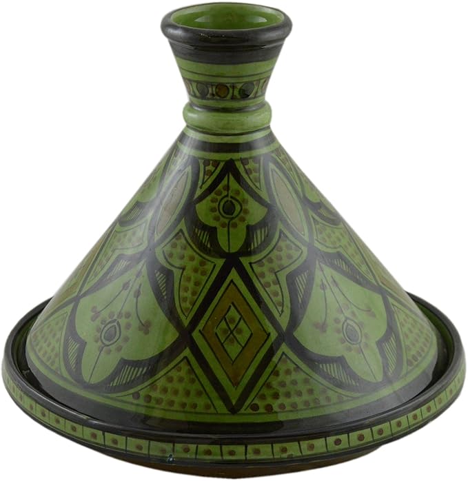 Moroccan Handmade Serving Tagine Exquisite Ceramic With Vivid colors Traditional 12 inches Across X Large