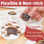 Mini Cupcake Pan, Metal Reinforced Frame Silicone Mini Muffin Pan Nonstick 24 Cups with Handle for Valentine's Day Baking Muffins, Cupcakes, Egg Bites 1 Pack