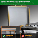 34-Inch Premium Built-In Liquid Propane Griddle for Outdoor Kitchen, 3-Burner Heavy Duty Stainless Steel Flat Top Grill with Lid, 48,000 BTUs, Large Cooking Area for BBQ Island, Outdoor Cooking,Silver