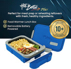 Hot Bento PLUS Self Heated Lunch Box and Food Warmer Removeable Battery Powered, Portable, Cordless, Hot Meals for Office, Travel, Jobsite, Picnics, Outdoor Recreation, Kitchen Meal Prep (Ocean)
