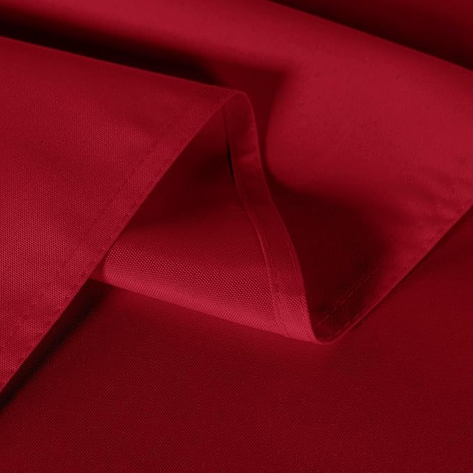 sancua 6 Pack Red Tablecloth 60 x 102 Inch, Rectangle Table Cloth for 6 Feet Tables - Stain and Wrinkle Resistant Washable Polyester Table Cover for Dining Tables, Buffet Parties and Camping